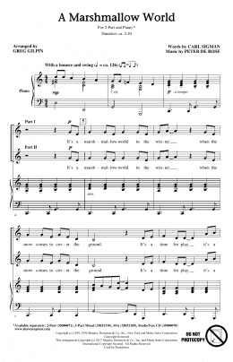 page one of A Marshmallow World (2-Part Choir)