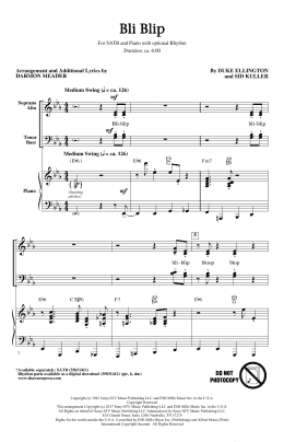 page one of Bli-Blip (SATB Choir)