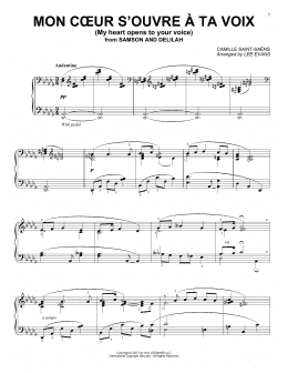 page one of Mon Coeur S'ouvre A Ta Voix (arr. Lee Evans) (Piano Solo)