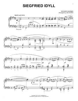 page one of Siegried Idyll (arr. Lee Evans) (Piano Solo)