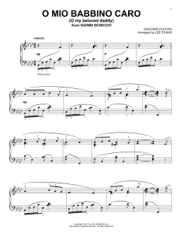 page one of O Mio Babbino Caro (arr. Lee Evans) (Piano Solo)