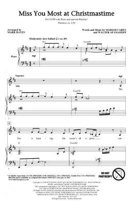 page one of Miss You Most At Christmas Time (SATB Choir)