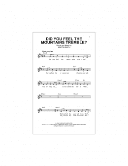 page one of Did You Feel The Mountains Tremble? (Lead Sheet / Fake Book)