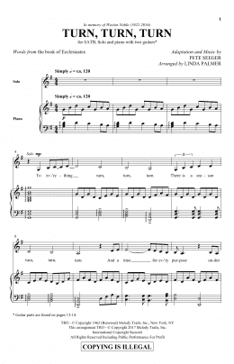 page one of Turn! Turn! Turn! (To Everything There Is A Season) (SATB Choir)
