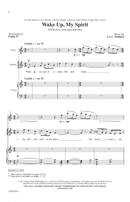 page one of Wake Up, My Spirit (SATB Choir)