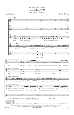 page one of Napili Bay, 2PM (SATB Choir)