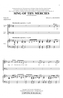 page one of Sing Of Thy Mercies (SATB Choir)
