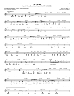 page one of Only Hope (Lead Sheet / Fake Book)