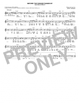 page one of Before The Parade Passes By (Lead Sheet / Fake Book)