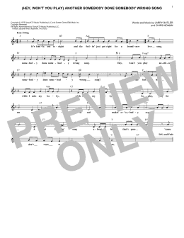 page one of (Hey, Won't You Play) Another Somebody Done Somebody Wrong Song (Lead Sheet / Fake Book)