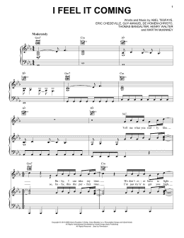 page one of I Feel It Coming (Piano, Vocal & Guitar Chords (Right-Hand Melody))
