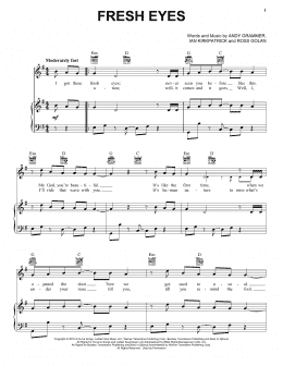 page one of Fresh Eyes (Piano, Vocal & Guitar Chords (Right-Hand Melody))