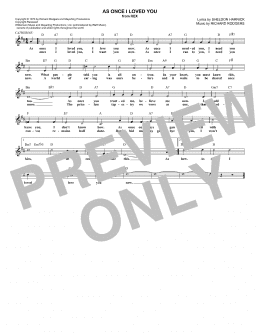 page one of As Once I Loved You (Lead Sheet / Fake Book)