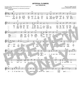 page one of Artificial Flowers (from Tenderloin) (Lead Sheet / Fake Book)