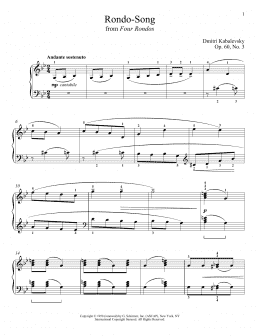 page one of Rondo-Song (Piano Solo)