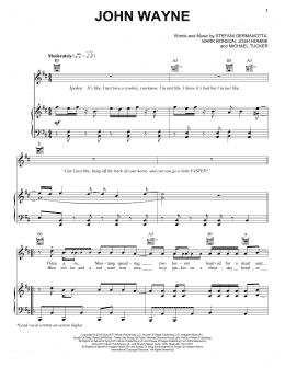 page one of John Wayne (Piano, Vocal & Guitar Chords (Right-Hand Melody))