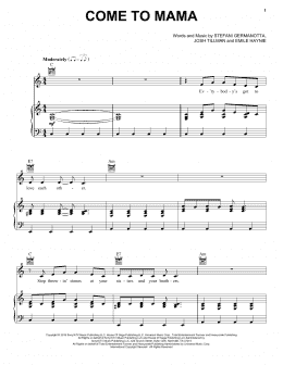 page one of Come To Mama (Piano, Vocal & Guitar Chords (Right-Hand Melody))