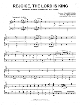 page one of Rejoice, The Lord Is King (arr. Phillip Keveren) (Piano Solo)