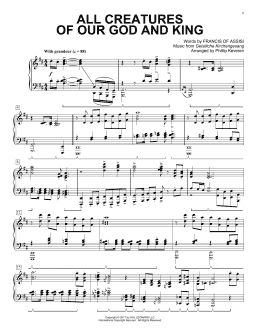 page one of All Creatures Of Our God And King (arr. Phillip Keveren) (Piano Solo)