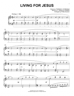 page one of Living For Jesus (arr. Phillip Keveren) (Piano Solo)