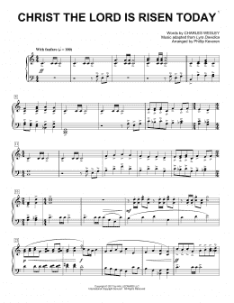 page one of Christ The Lord Is Risen Today (arr. Phillip Keveren) (Piano Solo)