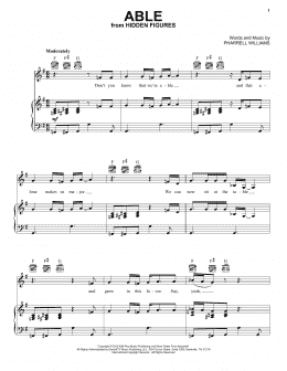 page one of Able (Piano, Vocal & Guitar Chords (Right-Hand Melody))