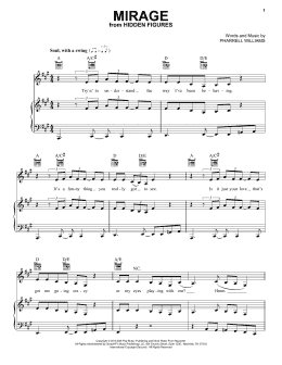page one of Mirage (Piano, Vocal & Guitar Chords (Right-Hand Melody))