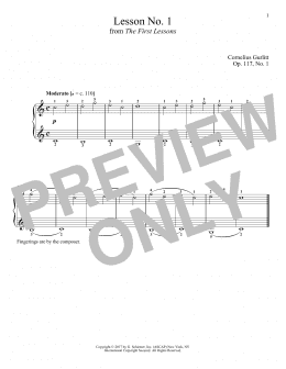 page one of Moderato, Op. 117, No. 1 (Piano Solo)
