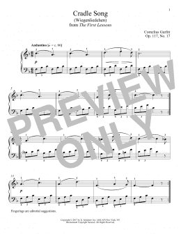 page one of Cradle Song (Wiegenliedchen), Op. 117, No. 17 (Piano Solo)