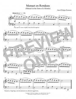 page one of Menuet En Rondeau (Piano Solo)
