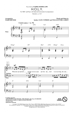 page one of H.O.L.Y. (TBB Choir)