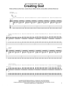 page one of Creating God (Guitar Tab)
