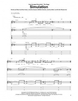 page one of Simulation (Guitar Tab)