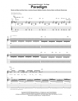 page one of Paradigm (Guitar Tab)