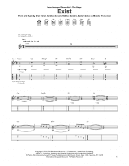 page one of Exist (Guitar Tab)