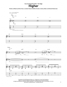 page one of Higher (Guitar Tab)