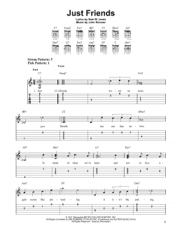 page one of Just Friends (Easy Guitar Tab)