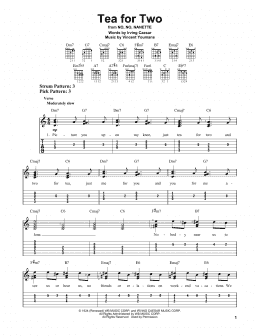 page one of Tea For Two (from No, No, Nanette) (Easy Guitar Tab)