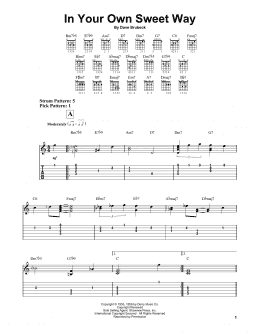 page one of In Your Own Sweet Way (Easy Guitar Tab)
