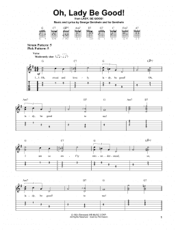 page one of Oh, Lady Be Good! (Easy Guitar Tab)