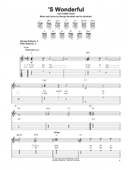 page one of 'S Wonderful (Easy Guitar Tab)