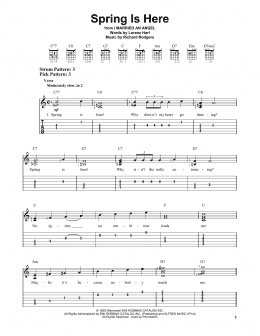 page one of Spring Is Here (Easy Guitar Tab)