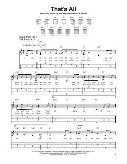 page one of That's All (Easy Guitar Tab)