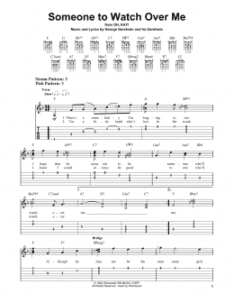 page one of Someone To Watch Over Me (Easy Guitar Tab)