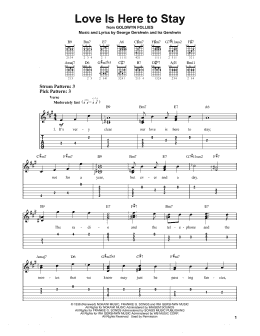 page one of Love Is Here To Stay (Easy Guitar Tab)