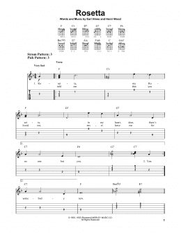 page one of Rosetta (Easy Guitar Tab)