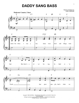 page one of Daddy Sang Bass (Easy Piano)