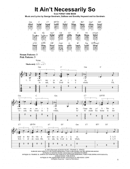 page one of It Ain't Necessarily So (Easy Guitar Tab)
