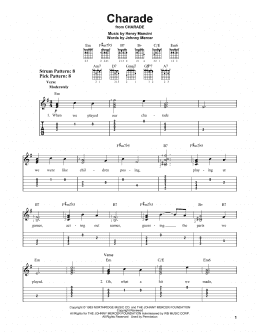 page one of Charade (Easy Guitar Tab)
