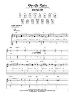 page one of Gentle Rain (Easy Guitar Tab)
